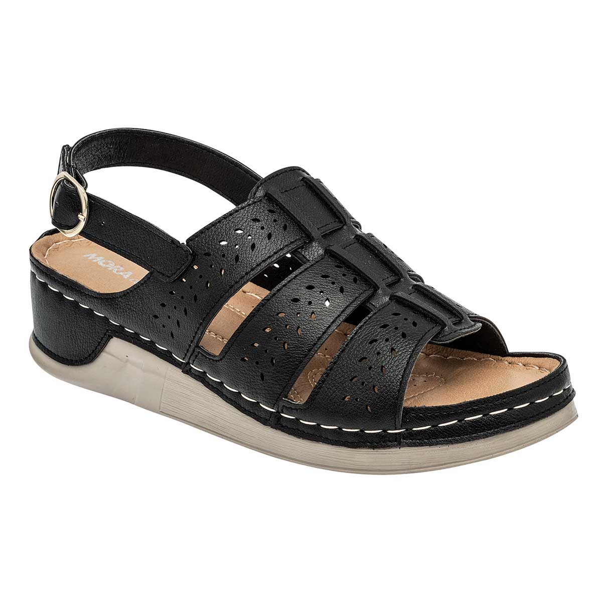 Sandalias Mora Confort Negras para Mujer