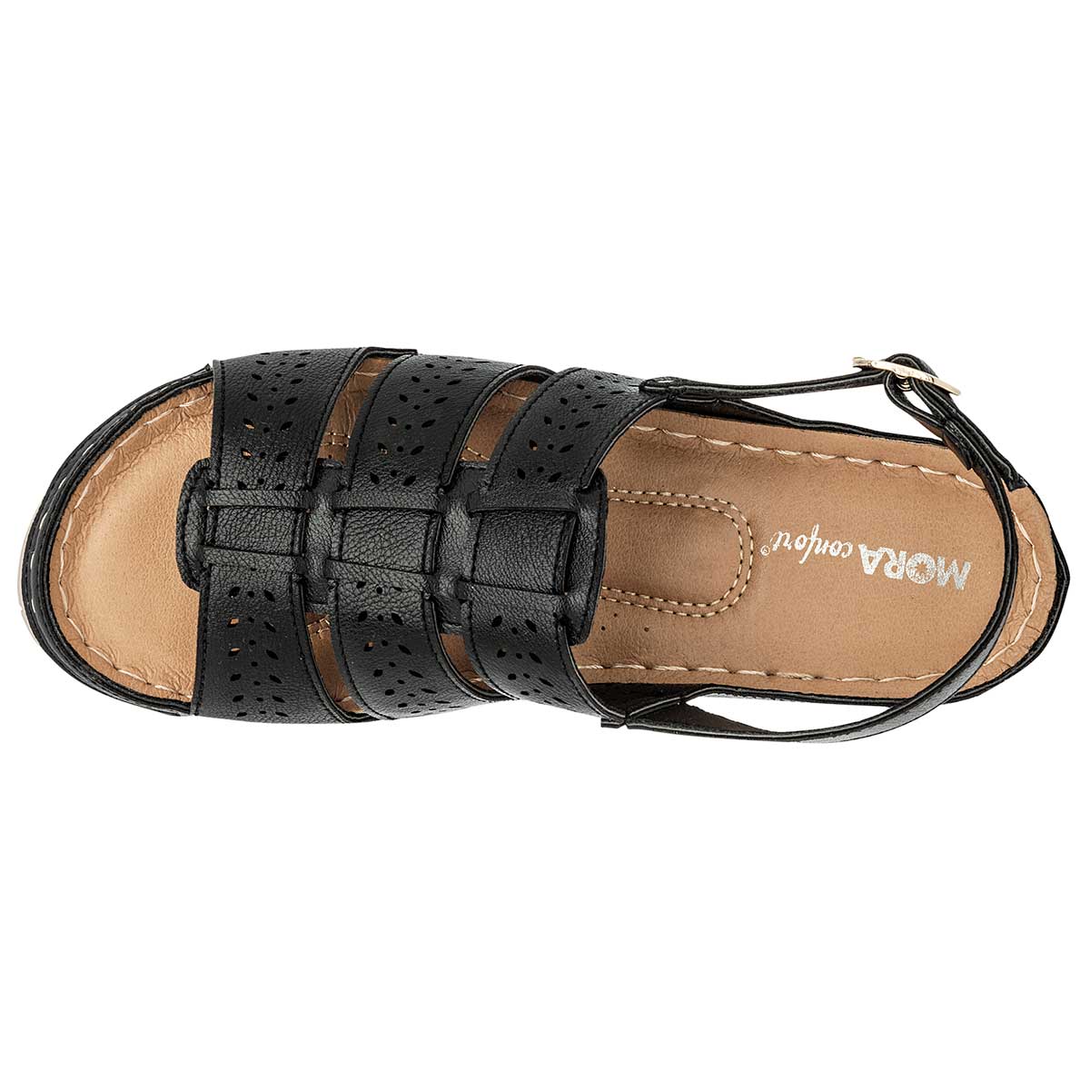 Foto 3 pulgar | Sandalias Mora Confort Negras para Mujer