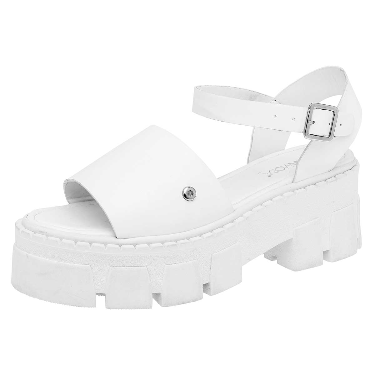 Sandalia Moramora Blanca 117145-1 para Mujer