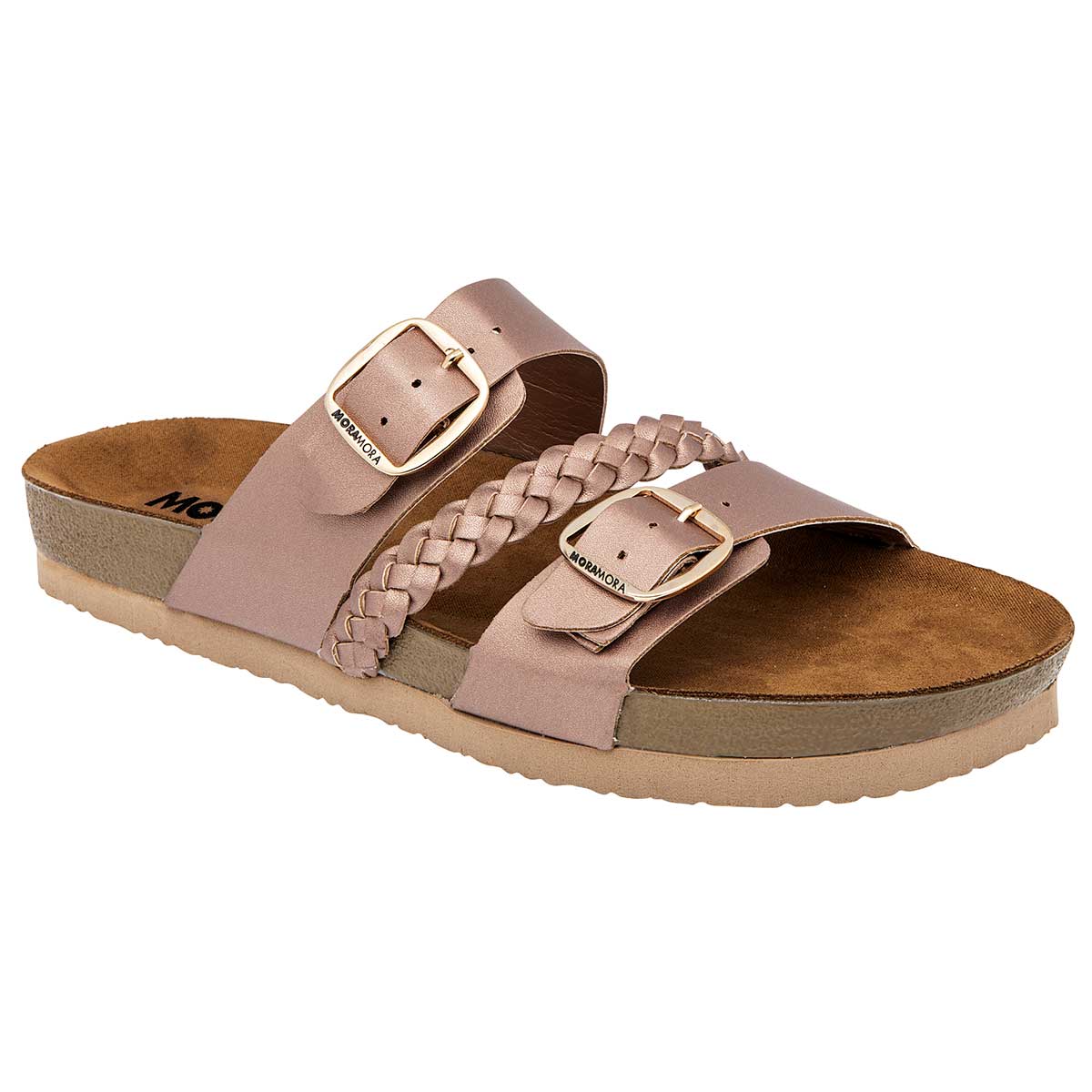 Foto 1 | Sandalias Moramora 117143-1 Doradas para Mujer