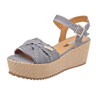 Foto 1 | Sandalia Moramora Azul Marino con Blanco 94820-1 para Mujer
