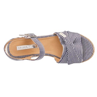 Foto 2 | Sandalia Moramora Azul Marino con Blanco 94820-1 para Mujer