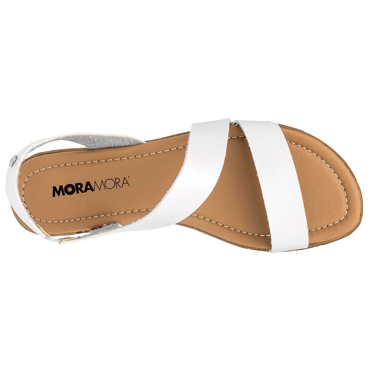 Foto 2 | Sandalias Moramora 117067-1 Blancas para Mujer