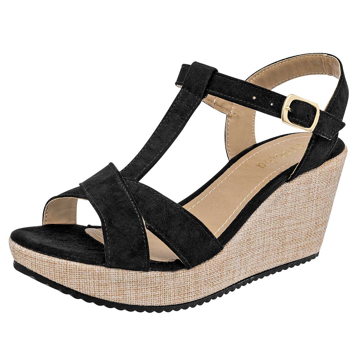 Sandalias Fratta Negras para Mujer