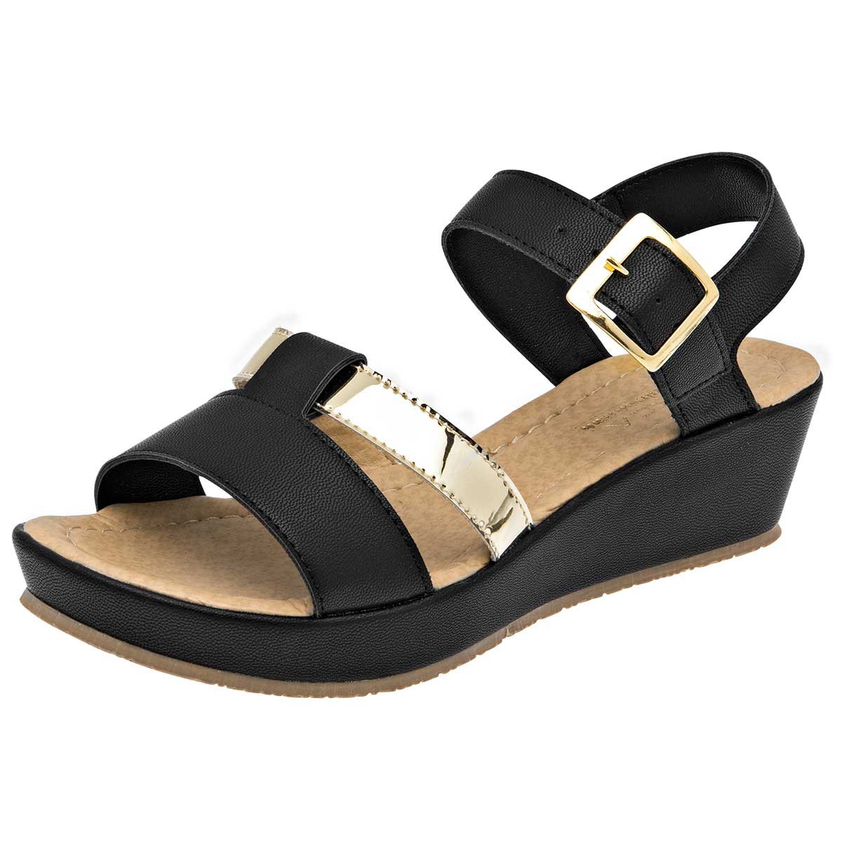 Foto 2 pulgar | Sandalia Diexca Negro con Dorado Código 94368-1 para Mujer