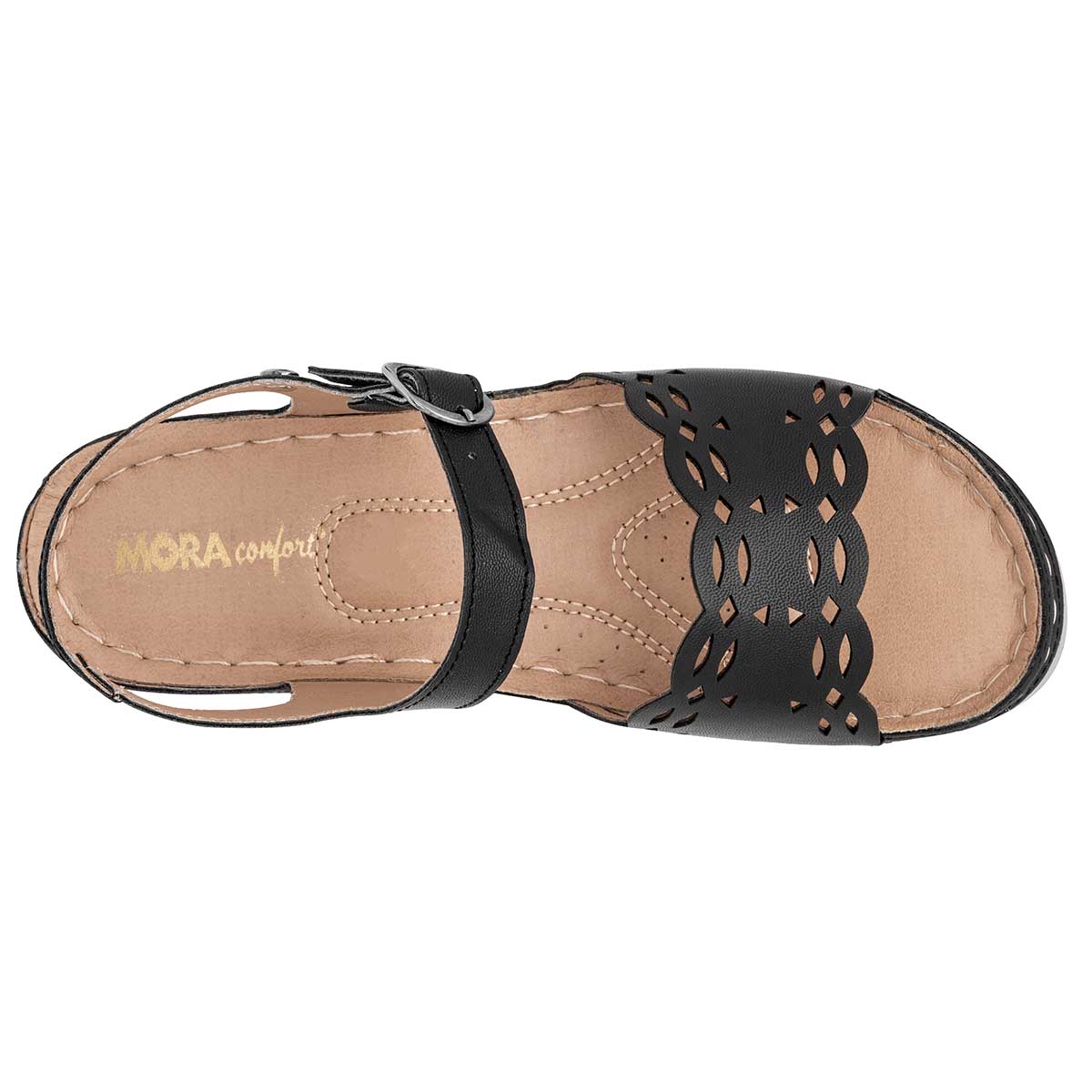Foto 3 pulgar | Sandalias Mora Confort 116733-1 Negras para Mujer