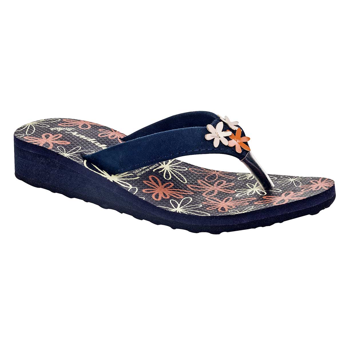 Sandalias Sideletas Marino para Mujer