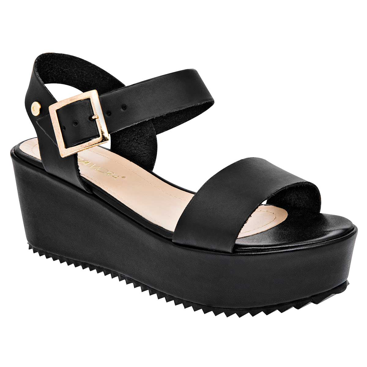 Sandalia Moramora Negro Código 101827-1 para Mujer