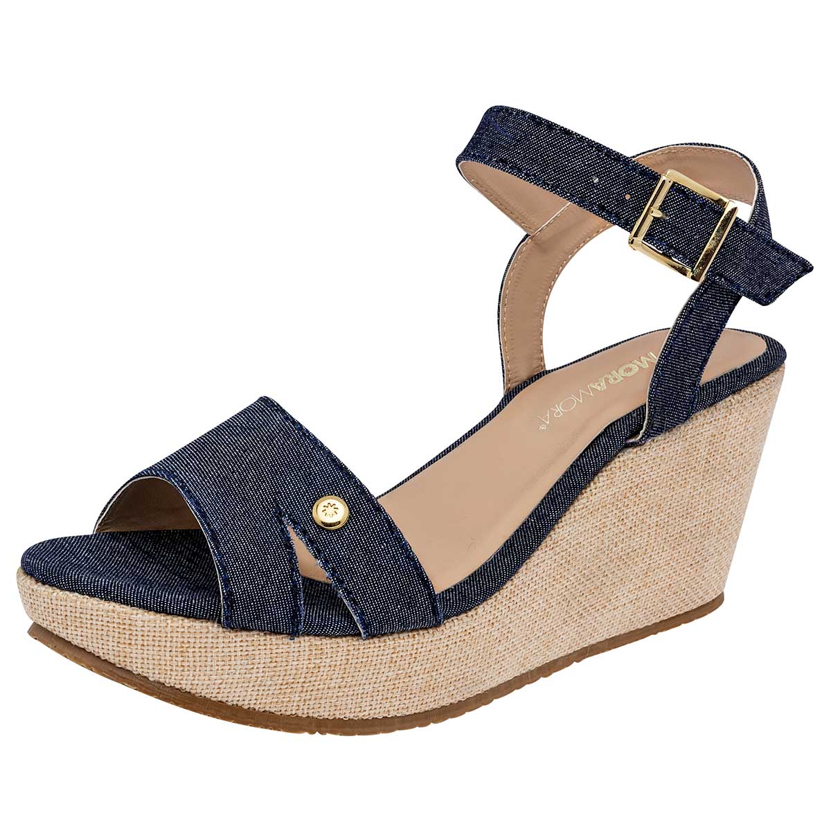 Foto 1 | Sandalias Moramora  118469-1 Azul para Mujer