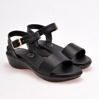 Foto 2 | Sandalia para Mujer First Avenue Negro 121597-e