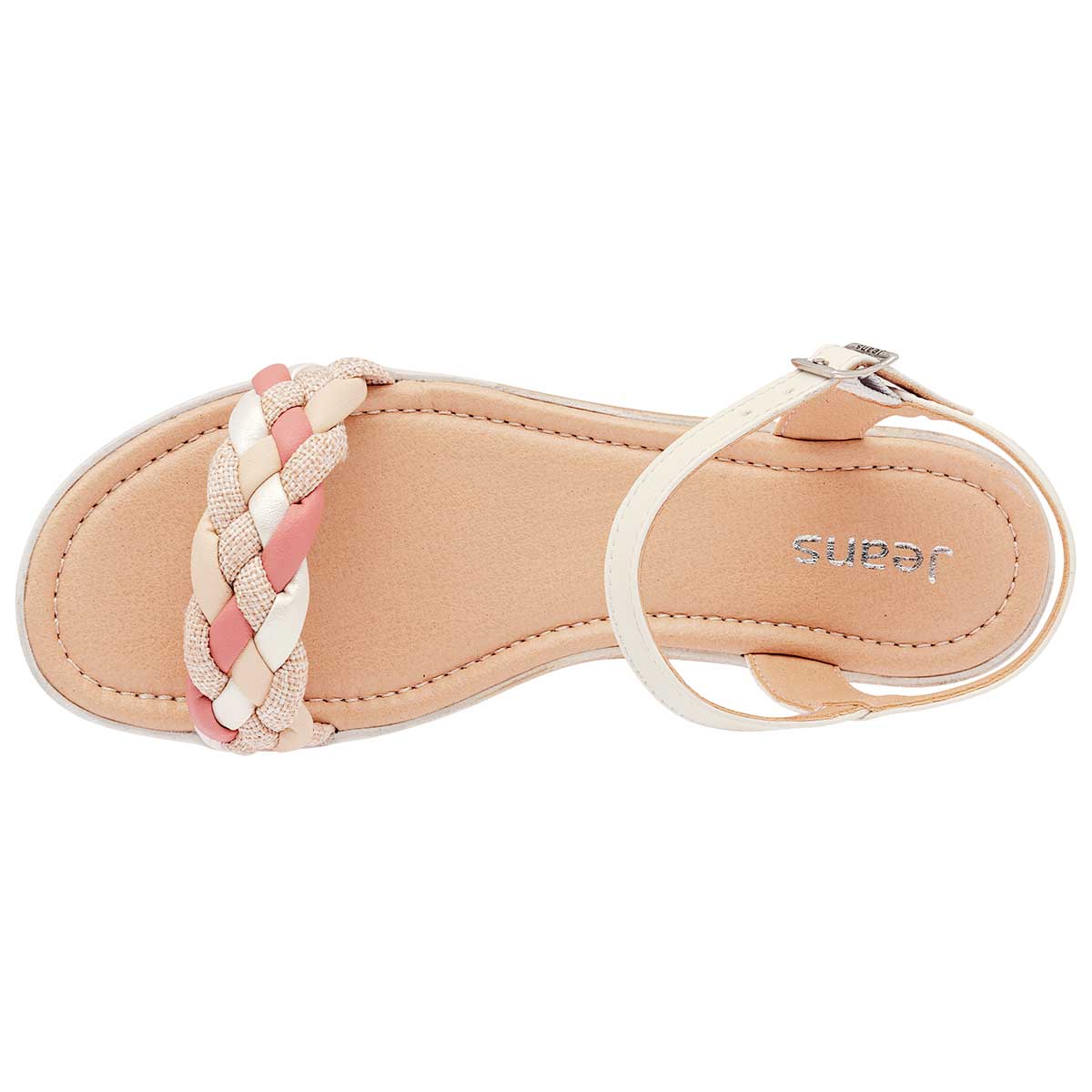 Foto 2 | Sandalia Jeans Shoes Blanco Código 108848-2 para Mujer