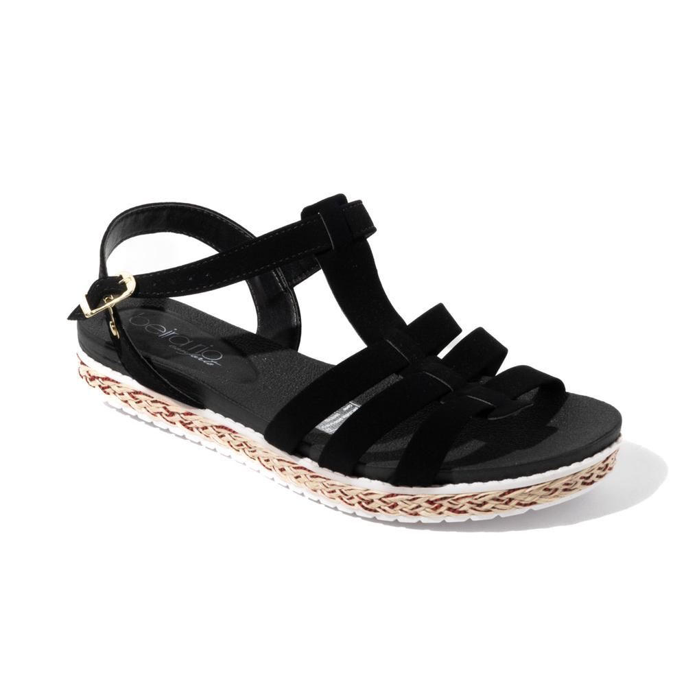 Foto 3 pulgar | Sandalias Flat Beira Rio Romina Yut Negras para Mujer