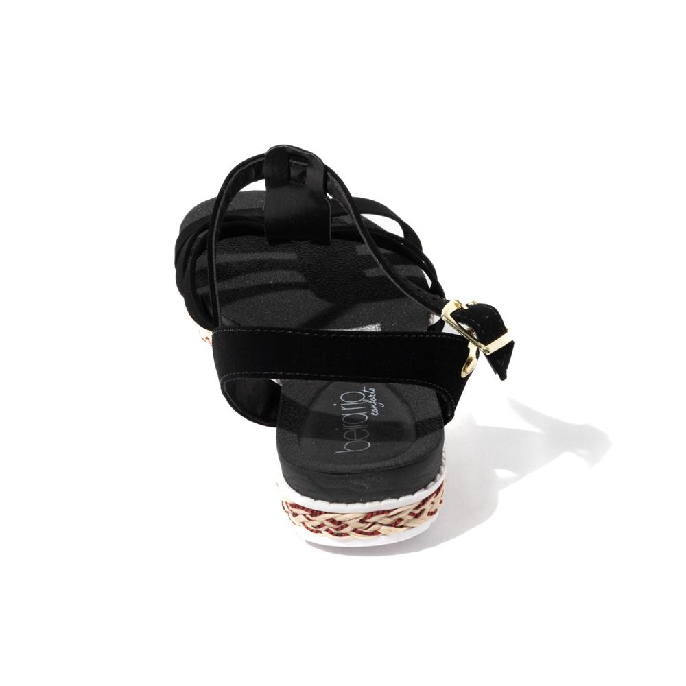 Foto 5 pulgar | Sandalias Flat Beira Rio Romina Yut Negras para Mujer