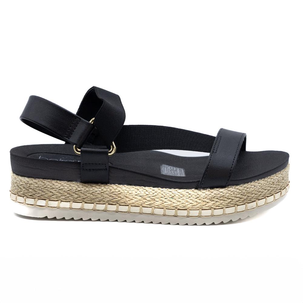 Foto 1 | Sandalias con Plataforma Plana Beira Rio Negras para Mujer