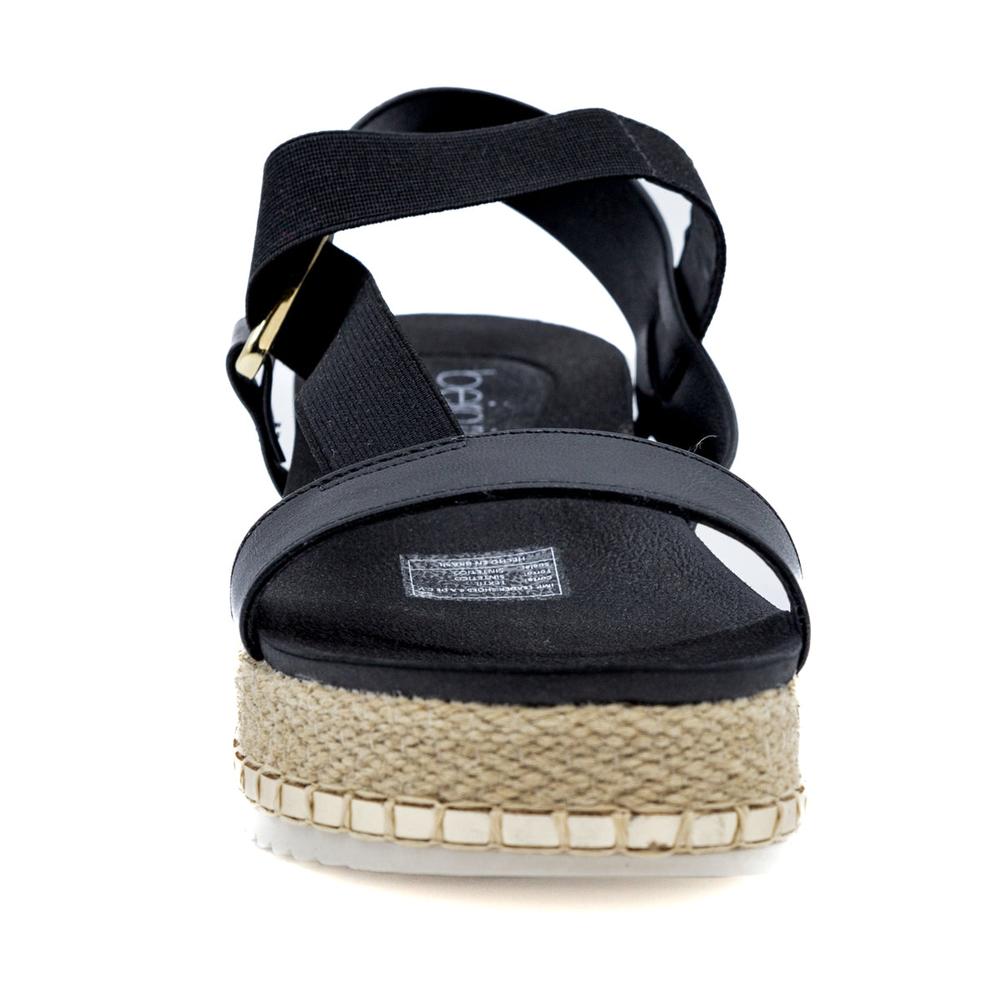 Foto 3 | Sandalias con Plataforma Plana Beira Rio Negras para Mujer
