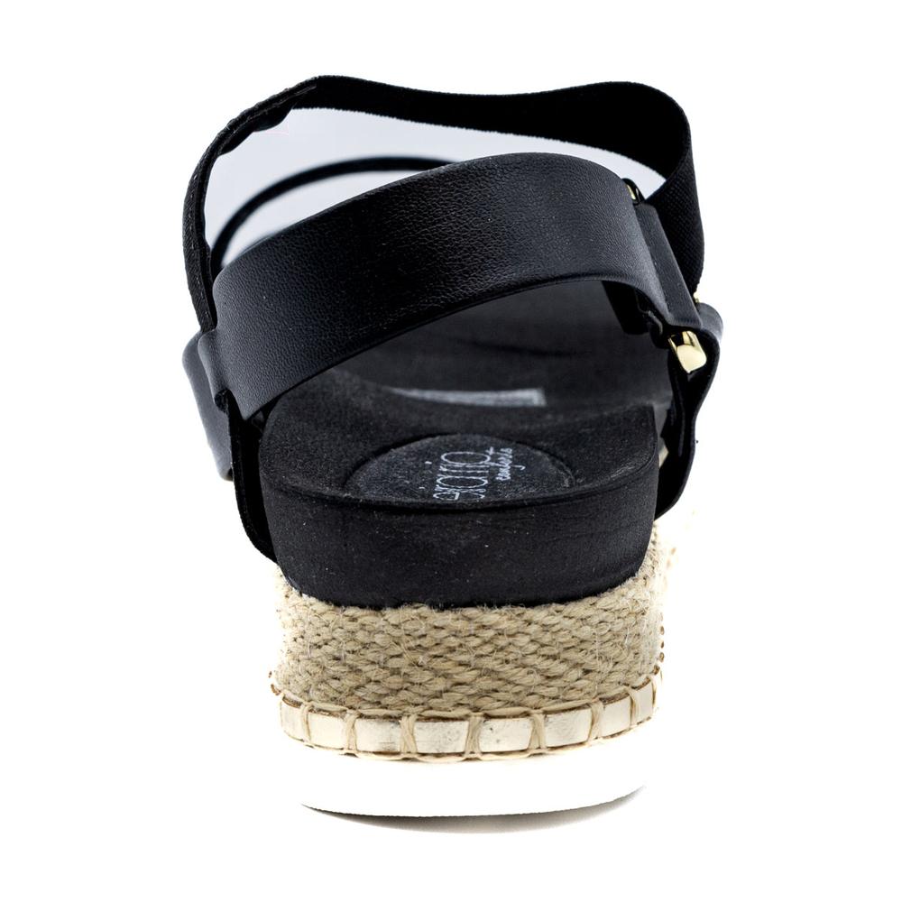 Foto 5 pulgar | Sandalias con Plataforma Plana Beira Rio Negras para Mujer
