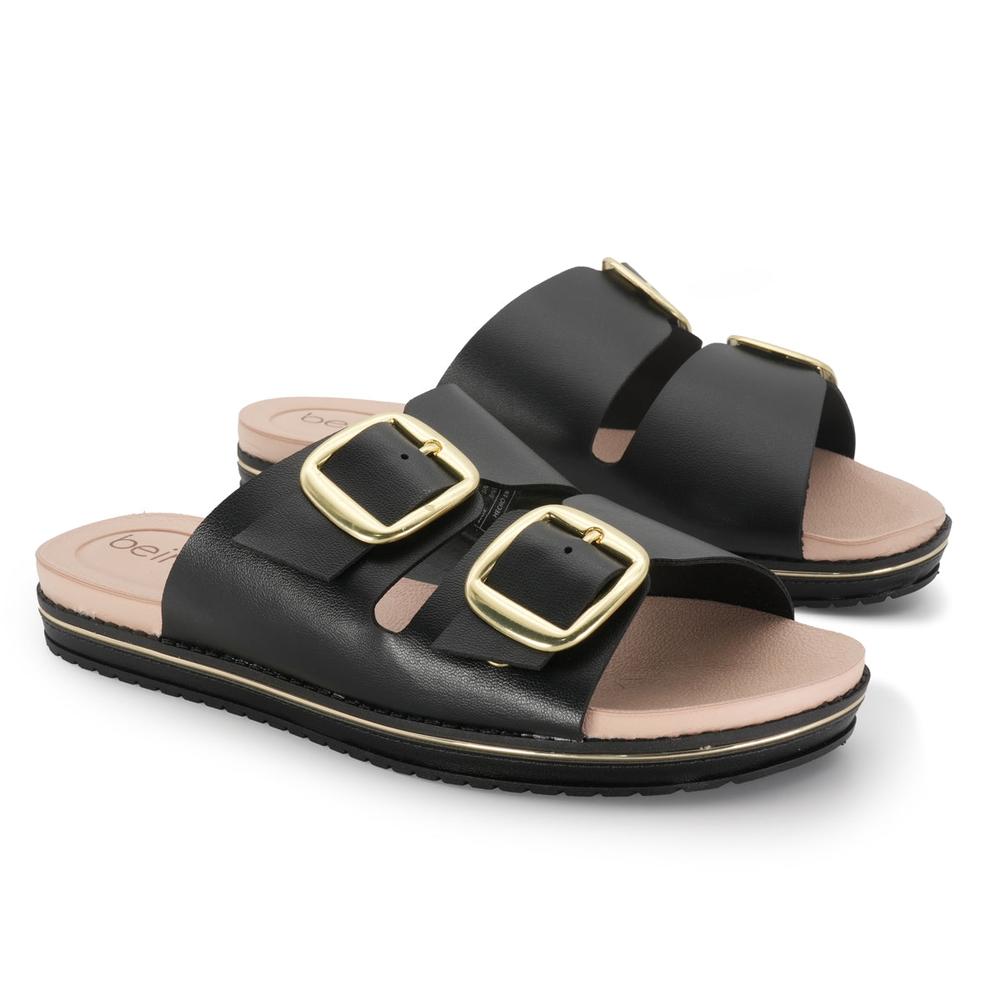 Foto 6 pulgar | Sandalias Beira Rio Romina Buckle Negras para Mujer