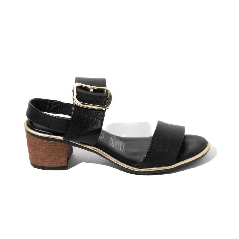 Foto 2 pulgar | Sandalias Beira Rio Ronda Napa Negras con Tacón Medio para Mujer
