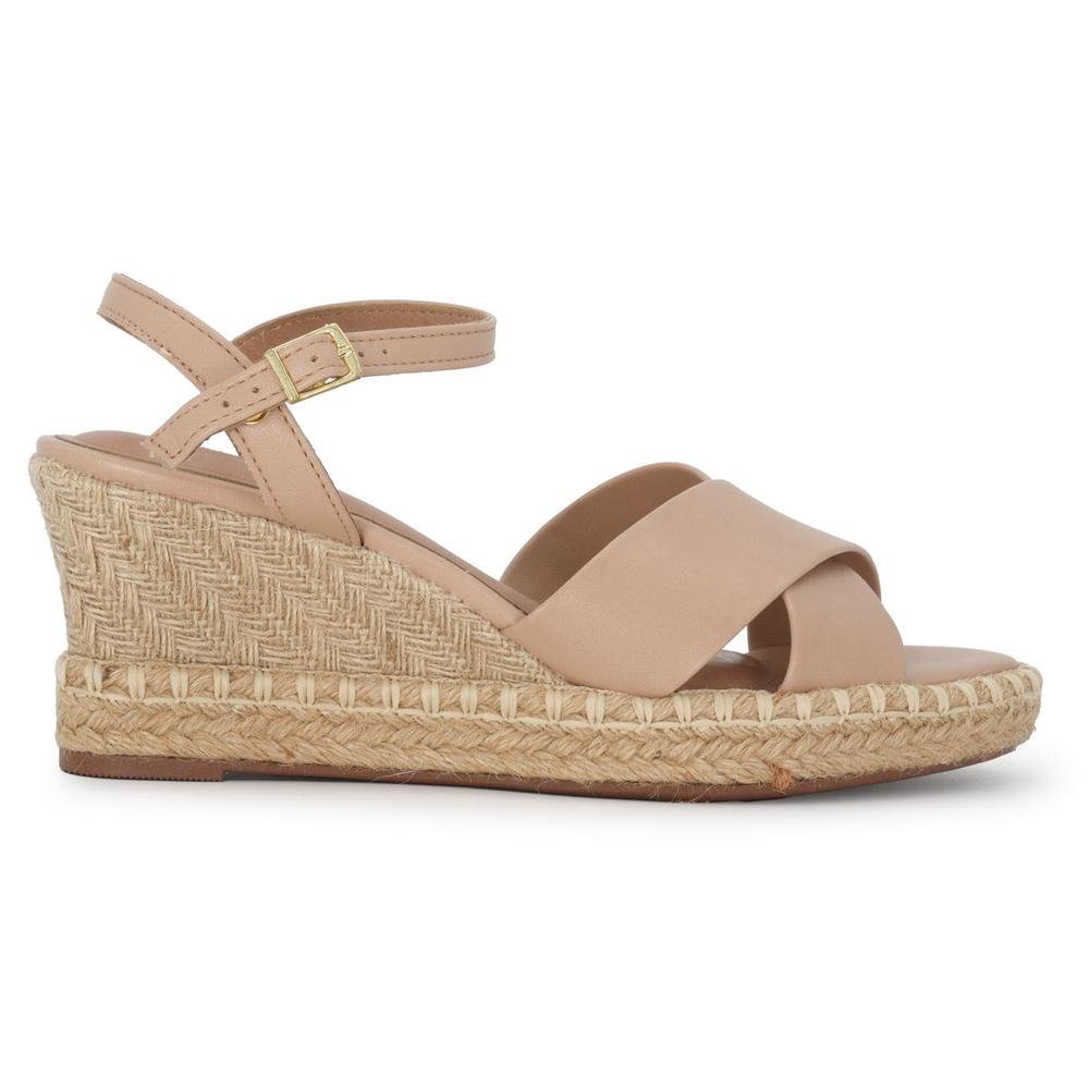 Foto 1 | Sandalia Tacón Medio Para Mujer Beira Rio Grace Jute Beige