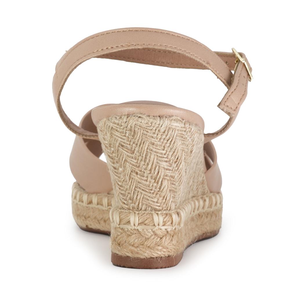 Foto 5 pulgar | Sandalia Tacón Medio Para Mujer Beira Rio Grace Jute Beige