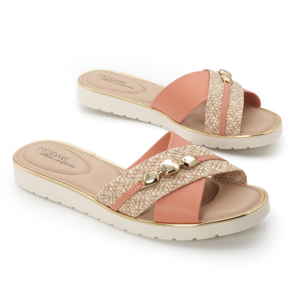 Foto 6 pulgar | Sandalia Flat Modare Anabell River Naranja Claro para Mujer