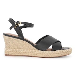 Foto 1 | Sandalias de Tacón Beira Rio Grace Jute Negras para Mujer