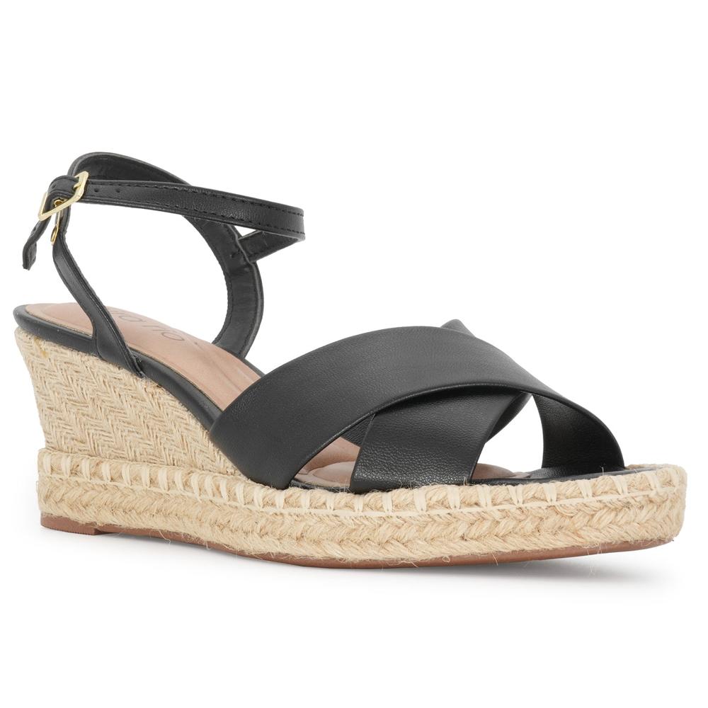 Foto 3 pulgar | Sandalias de Tacón Beira Rio Grace Jute Negras para Mujer