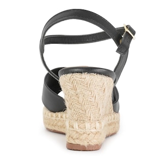 Foto 4 | Sandalias de Tacón Beira Rio Grace Jute Negras para Mujer