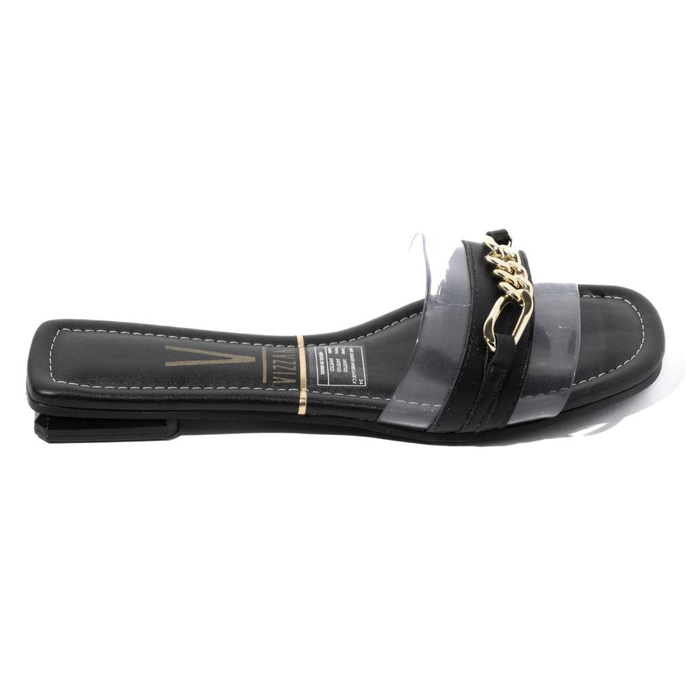 Foto 1 | Sandalias Flat Vizzano Selma Cadena Negras para Mujer