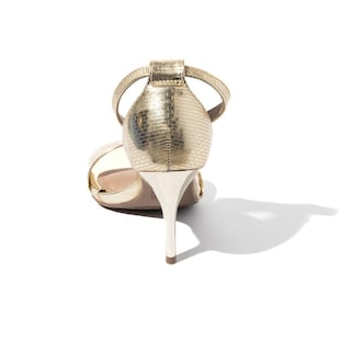Foto 4 | Sandalia Beira Rio Rosemary Metal Dorado Tacón Alto para Mujer