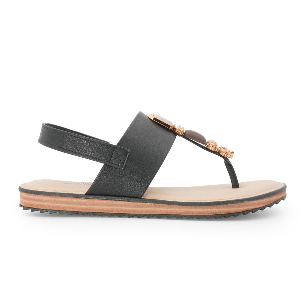 Sandalia Flat Para Mujer Modare Majo Tira Negro