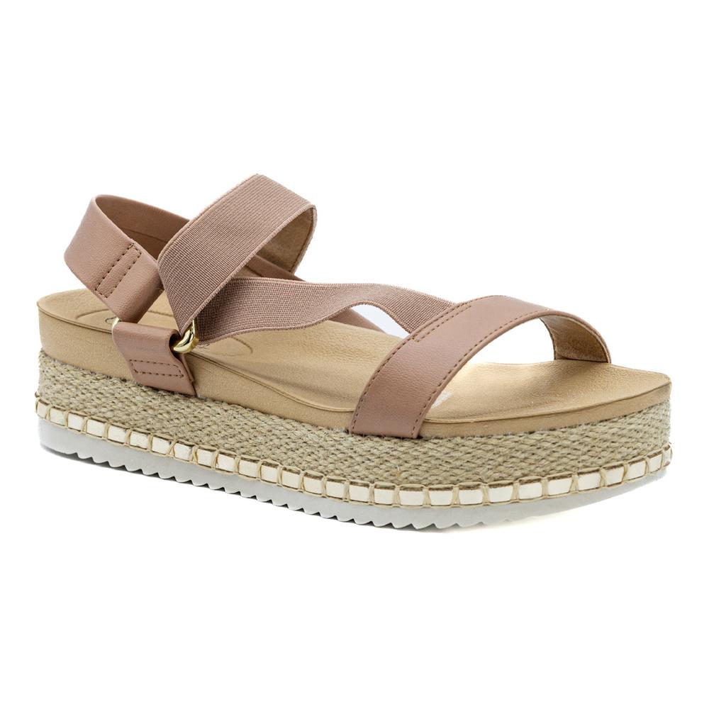 Foto 3 pulgar | Sandalia Plataforma Plana Beira Rio Beige para Mujer