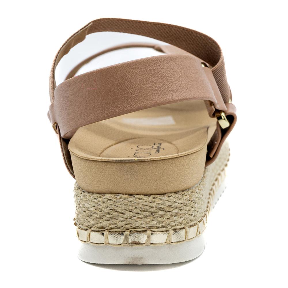 Foto 5 pulgar | Sandalia Plataforma Plana Beira Rio Beige para Mujer