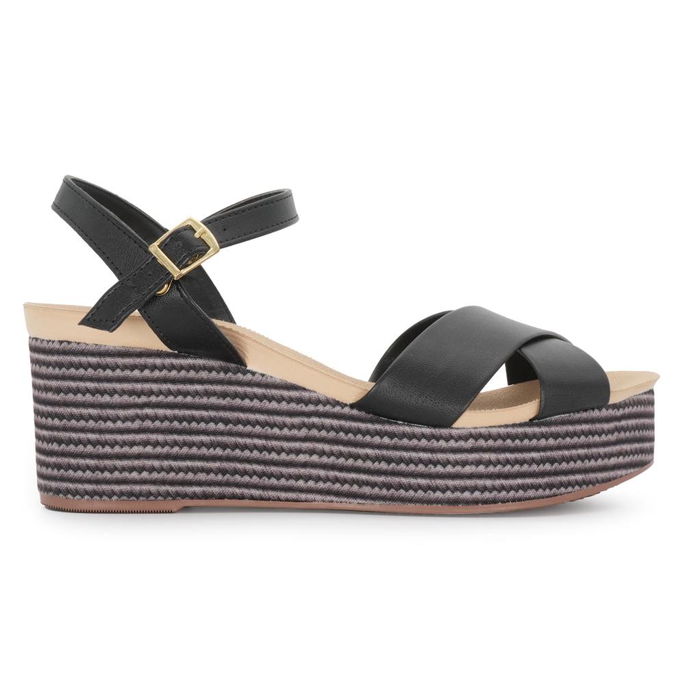 Sandalias de Plataforma Beira Rio Radha Raion Negras para Mujer