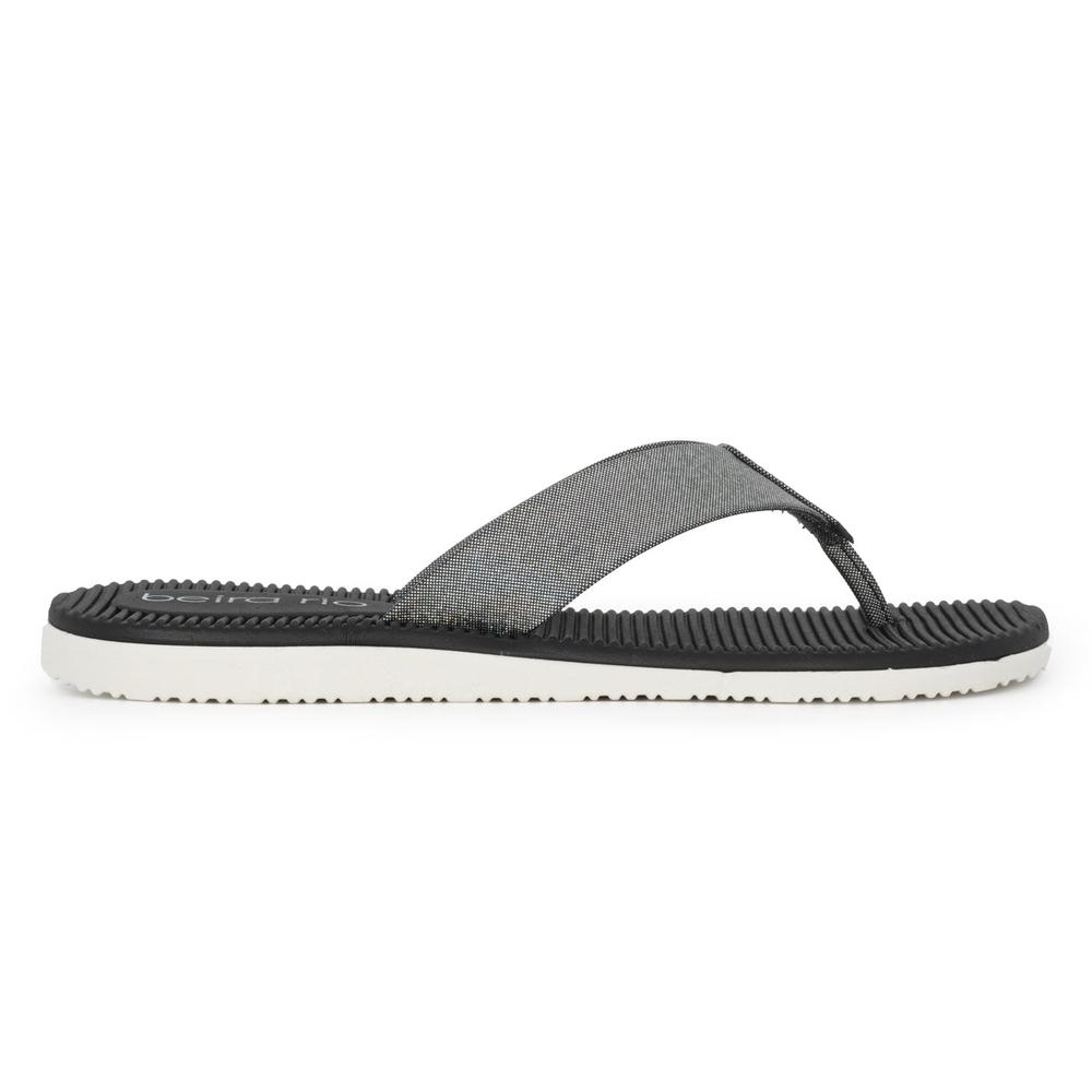 Foto 2 pulgar | Sandalia Flat Beira Rio Mady Holographic Negro para Mujer