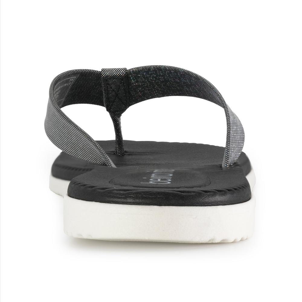 Foto 5 pulgar | Sandalia Flat Beira Rio Mady Holographic Negro para Mujer