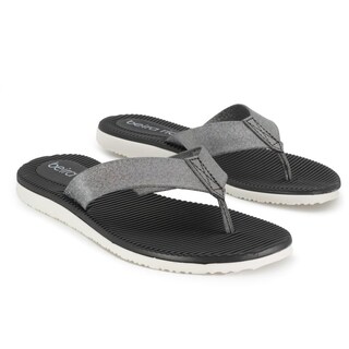 Foto 5 | Sandalia Flat Beira Rio Mady Holographic Negro para Mujer