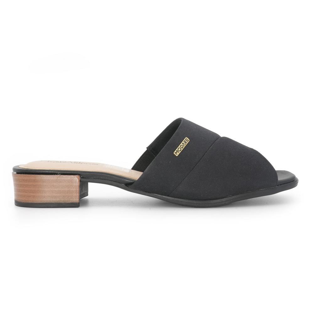 Sandalias Modare Lyn Tecido Negras con Tacón Bajo para Mujer