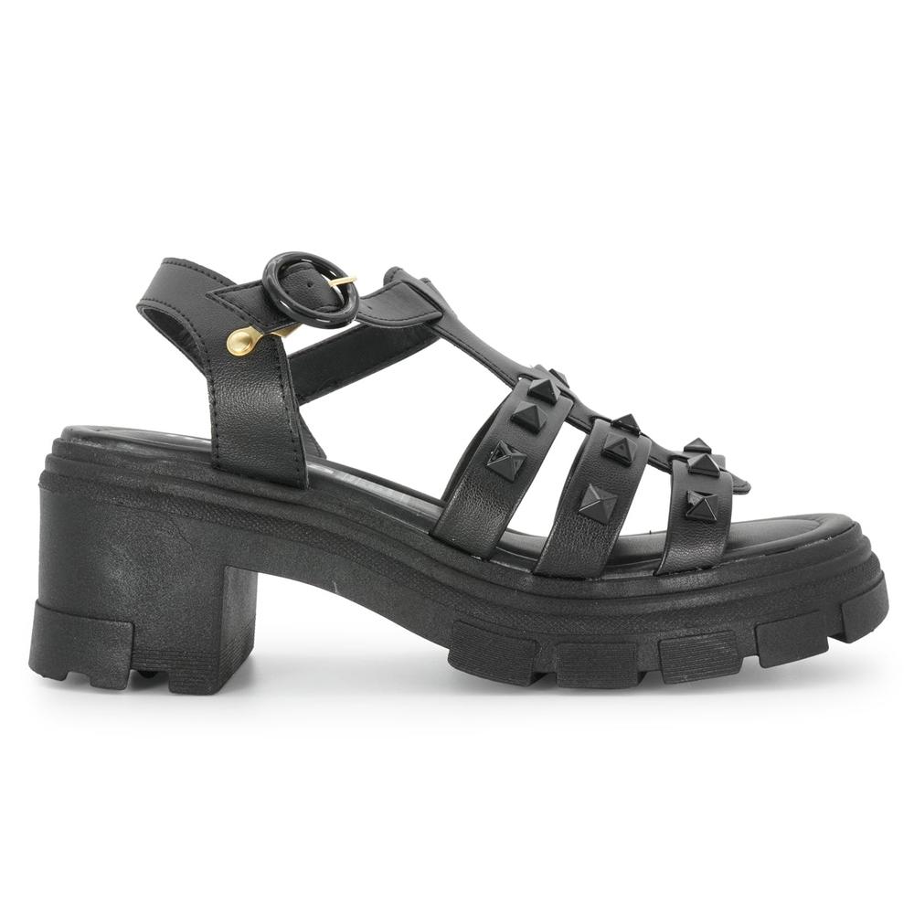 Foto 1 | Sandalias de Tacón Moleca Negras para Mujer