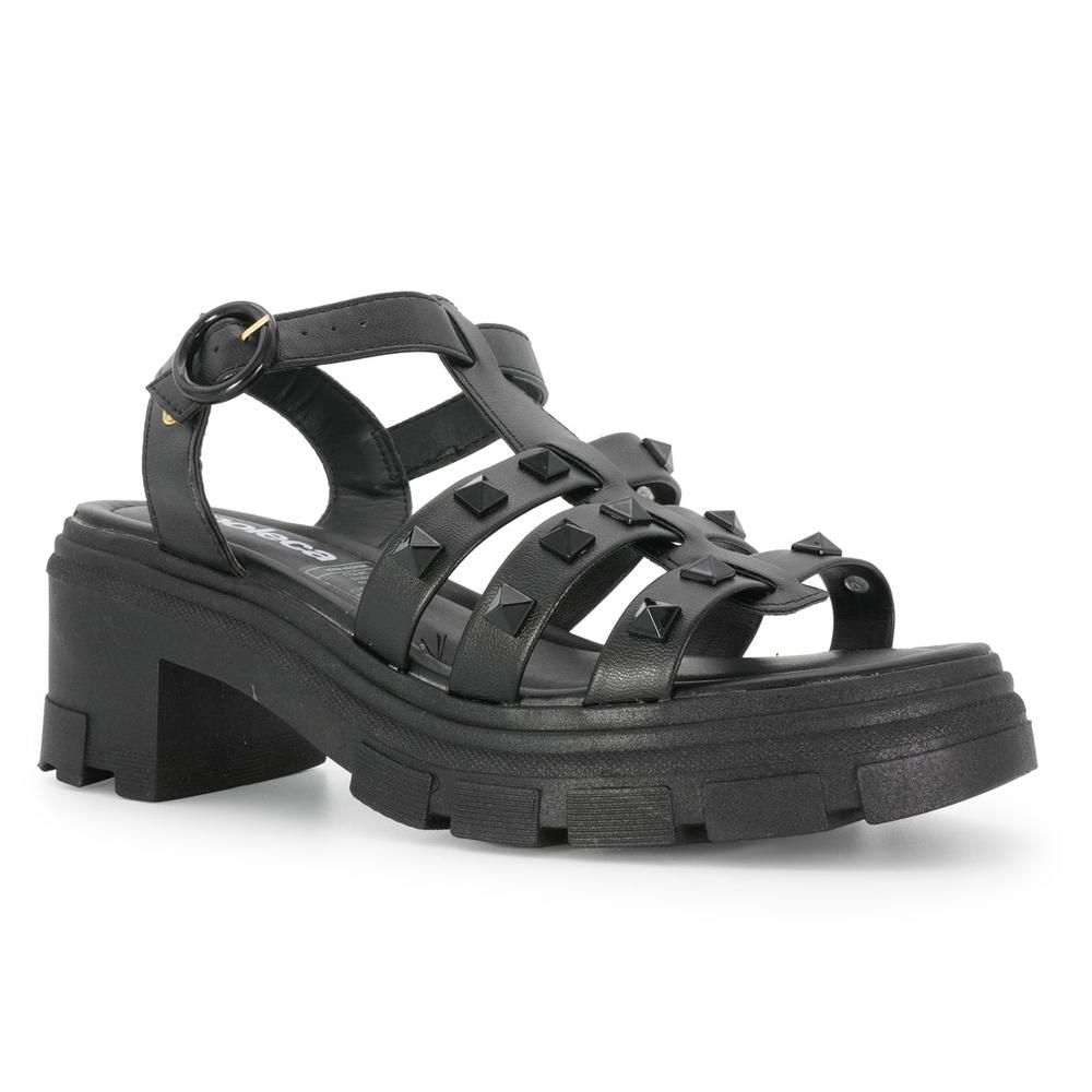 Foto 3 pulgar | Sandalias de Tacón Moleca Negras para Mujer