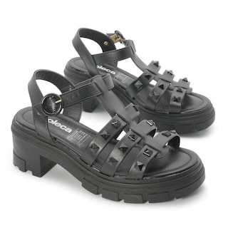 Foto 5 | Sandalias de Tacón Moleca Negras para Mujer