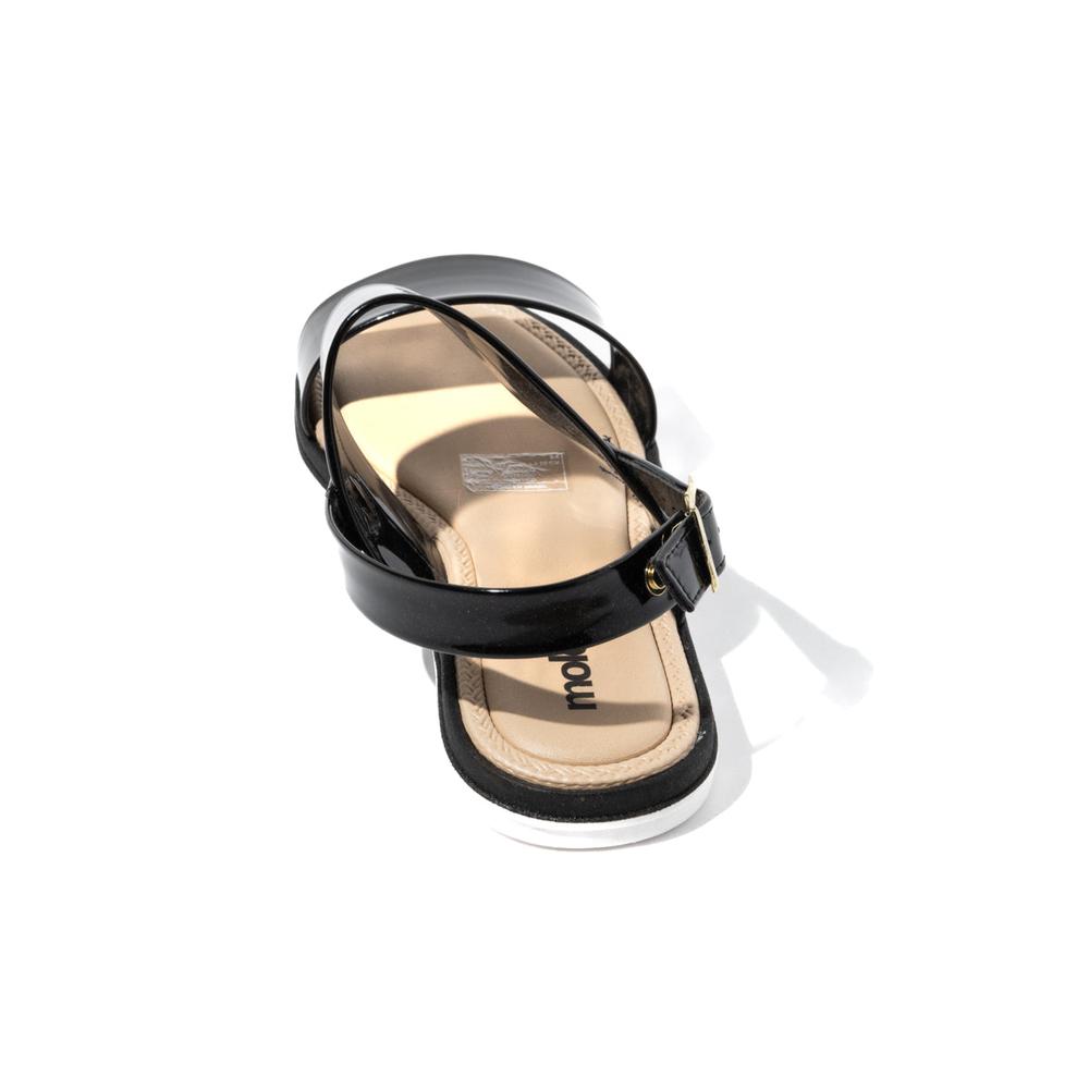 Foto 5 pulgar | Sandalia Flat Moleca Dantza Fran Negros para Mujer