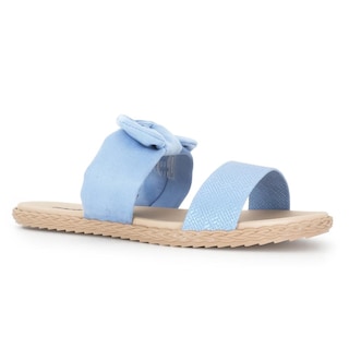 Foto 2 | Sandalia Flat para Mujer Moleca Dominica Duo Azul