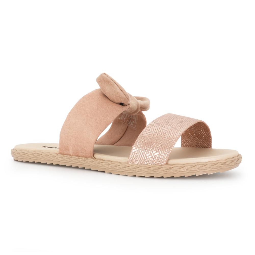 Foto 3 pulgar | Sandalia Flat Moleca Dominica Dúo Beige para Mujer