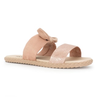 Foto 2 | Sandalia Flat Moleca Dominica Dúo Beige para Mujer