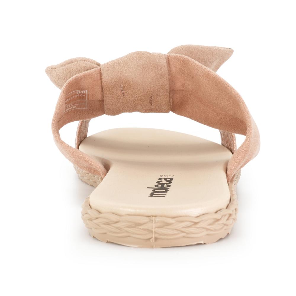 Foto 5 pulgar | Sandalia Flat Moleca Dominica Dúo Beige para Mujer