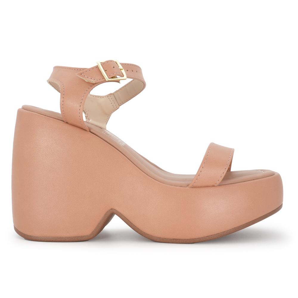 Sandalias de Plataforma Moleca Lu Beige para Mujer