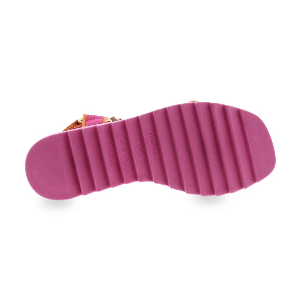Foto 4 pulgar | Sandalia Flat Moleca Danira Tiras Rosa para Mujer