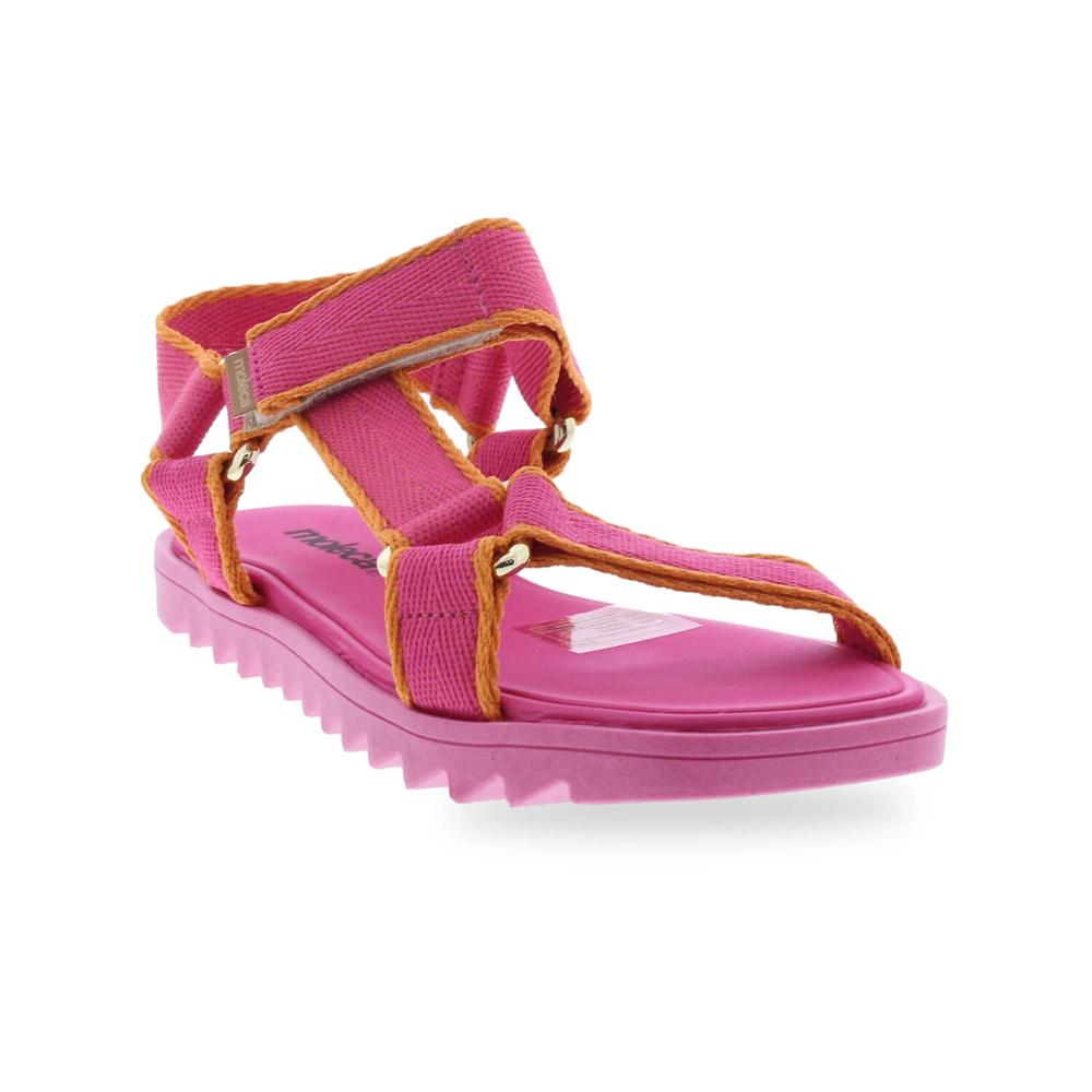 Foto 5 pulgar | Sandalia Flat Moleca Danira Tiras Rosa para Mujer