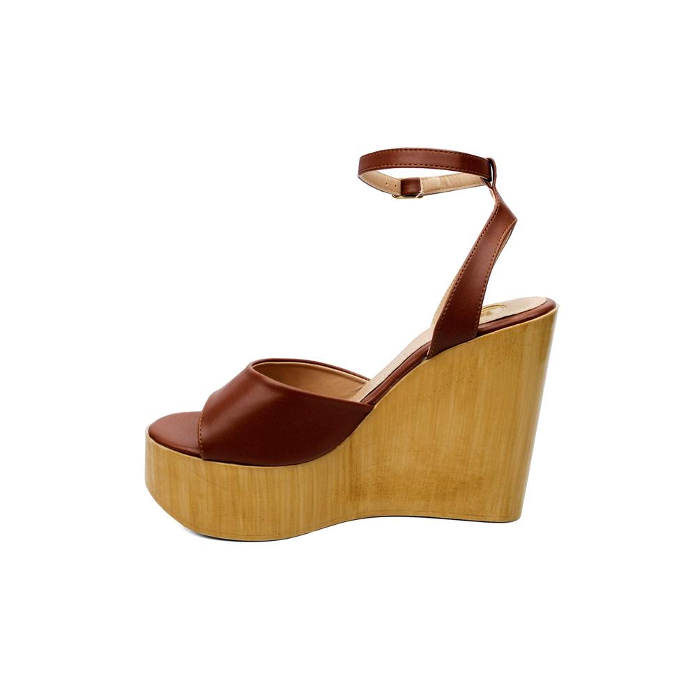 Foto 6 pulgar | Sandalias Cuña Lob Footwear 83702485 Cafés para Mujer